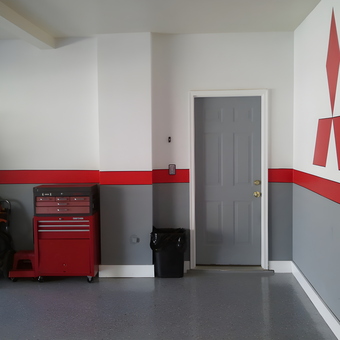 Organized Garage With Red Tool Chest and Wall Art - Patrick from Concord, NC