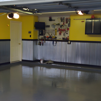 Organized Garage With Tool Wall and Storage Cabinets - Hugh