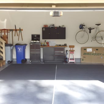 Organized garage with wall storage, tool cabinets, and bike racks - TRL from Columbia, MD