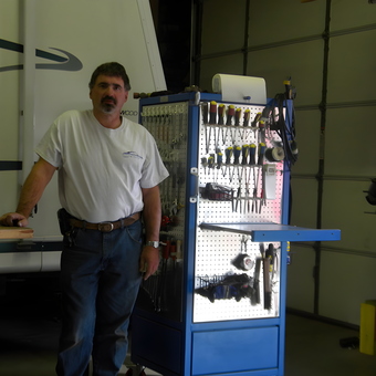 Garage Tool Storage Pegboard with Tools Displayed - Tom from Frankenmuth, MI