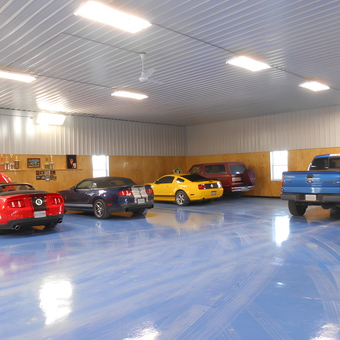Spacious Garage With Classic Cars and Epoxy Floor - Dan & Jan from Clifton Hill, MO