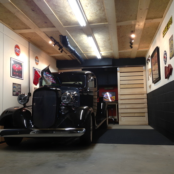 Classic Car Garage with Vintage Signs - Sic 36 from Sanford, NC