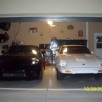 Organized Garage with Two Classic Cars and Tool Storage - Kelly Fields from Lithia, FL