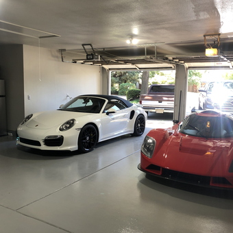 Modern Garage with Sports Cars and Storage - Stables from Visalia, CA