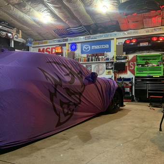 Custom Car Cover, Tool Chest, and Signs in Dusty Garage - Dusty garage from Madison, OH