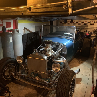 Classic Hot Rod and Gas Cylinders in Garage - Dusty from Madison, OH