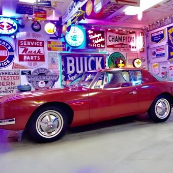 Vintage Car and Neon Garage Signs Display - Lance from Seattle, WA