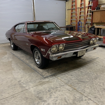 Classic car in organized garage with ladders and tools - Brent from Effingham, SC