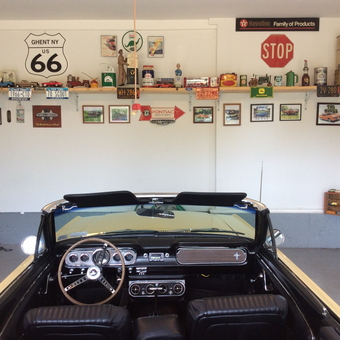 Classic Car Garage with Route 66 Decor and Collectibles - GM from Rye Brook, NY