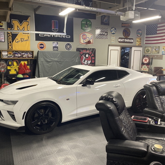 Garage With Camaro, Wall Signs, Recliners and Decor - Brent from Clarkston, MI