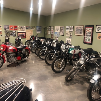 Classic Motorcycle Collection with Wall Art Display - Jason from Arroyo Grande, CA