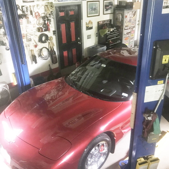 Organized Garage with Car Lift and Tools - Thomas from West Springfield, MA