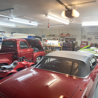 Classic Cars, ATV, and Boat in Organized Garage - Kevin from Titusville, FL