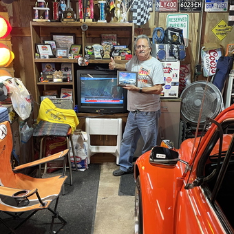 Trophy Display, Vintage TV, and Racing Decor Garage - Donnie from Niles, MI