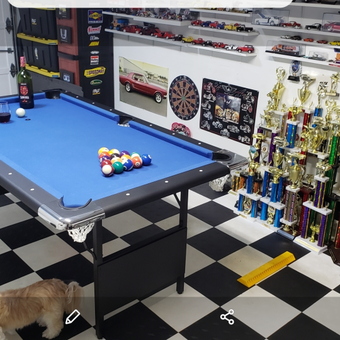 Garage with Pool Table, Trophies, and Diecast Cars - Jose from Staten Island, NY