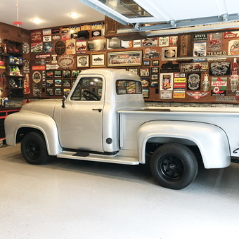 Classic Truck Garage with Vintage Signs and Wall Decor - RALPH