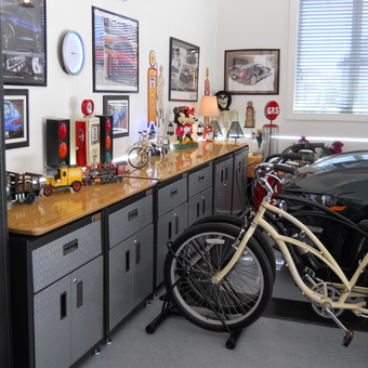Garage Cabinets, Wall Art, and Bicycles Displayed - JohnDee from Clarence Center, NY