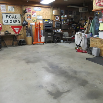 Well-Organized Garage with Tool Chests and Signs - Ron from Portage, MI