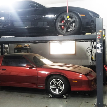 Two Camaros on Car Lift with Tools and Storage - Jason from Watertown, SD