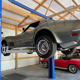 Classic Corvette on Two-Post Lift in Spacious Garage - Ty from Seneca, SC