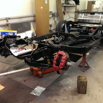 Classic Car Frame Restoration with Red Calipers - Billy from Mpls, MN