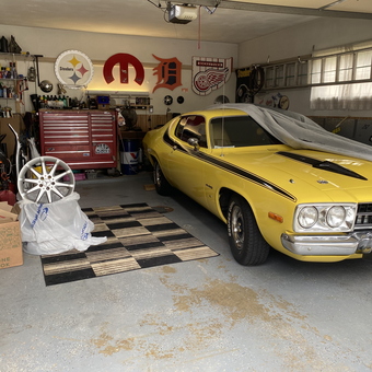 Organized garage with classic car and tool chest - Smitty from Grand Rapids, MI
