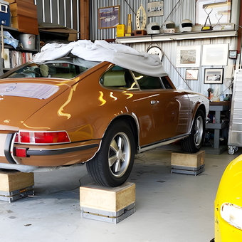 Classic car storage with shelving and tool cabinets - Chuck from Pleasant Hill, CA