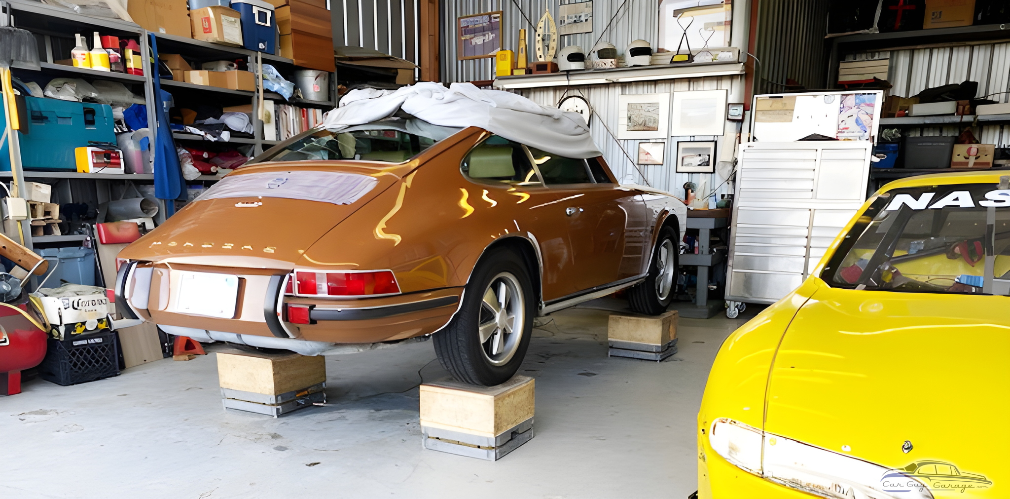 Classic car storage with shelving and tool cabinets - Chuck from Pleasant Hill, CA