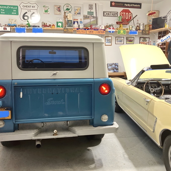 Classic Cars and Vintage Signs in Organized Garage - Gm from Rye Brook, NY