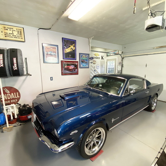 Classic Mustang, Tire Racks, and Garage Decor - William from Va Beach