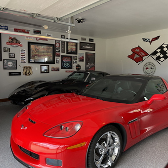 Corvette Garage with Wall Decor and Signs - Judy from Auburn, IN