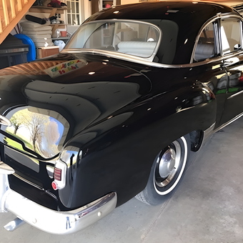 Classic Black Car in Organized Garage - Brandon from Angola, IN
