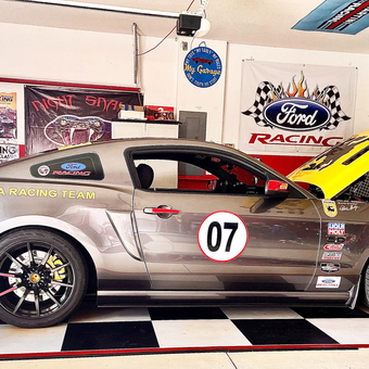 Racing Mustang Garage With Ford Decor And Banners - George from Ruskin, FL