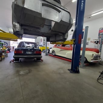 Classic Cars on Lifts in Spacious Garage - David from Wichita, KS