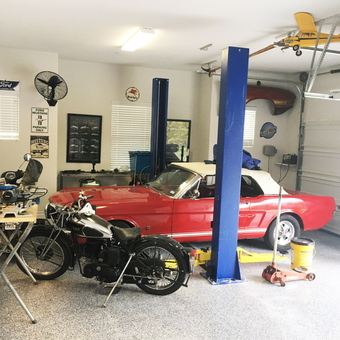 Classic Car Garage with Lift, Tools, and Decor - David from Georgetown, TX