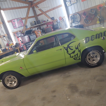 Classic Green Demon Car in Organized Garage - Demon Jim from Hartsville, TN