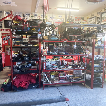 Diecast Car Collection and Vintage Garage Signs - Ted from Anaheim, CA