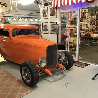 Classic Orange Hot Rod and Retro Garage Decor - Terry from TUCSON, AZ