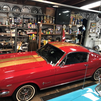 Classic Car Garage with Shelving, Hubcaps, and Tools - Gary from Miami, FL