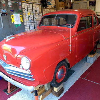 Classic Red Car, Garage Storage Lockers and Tools - Steve from Mt Pleasant, SC