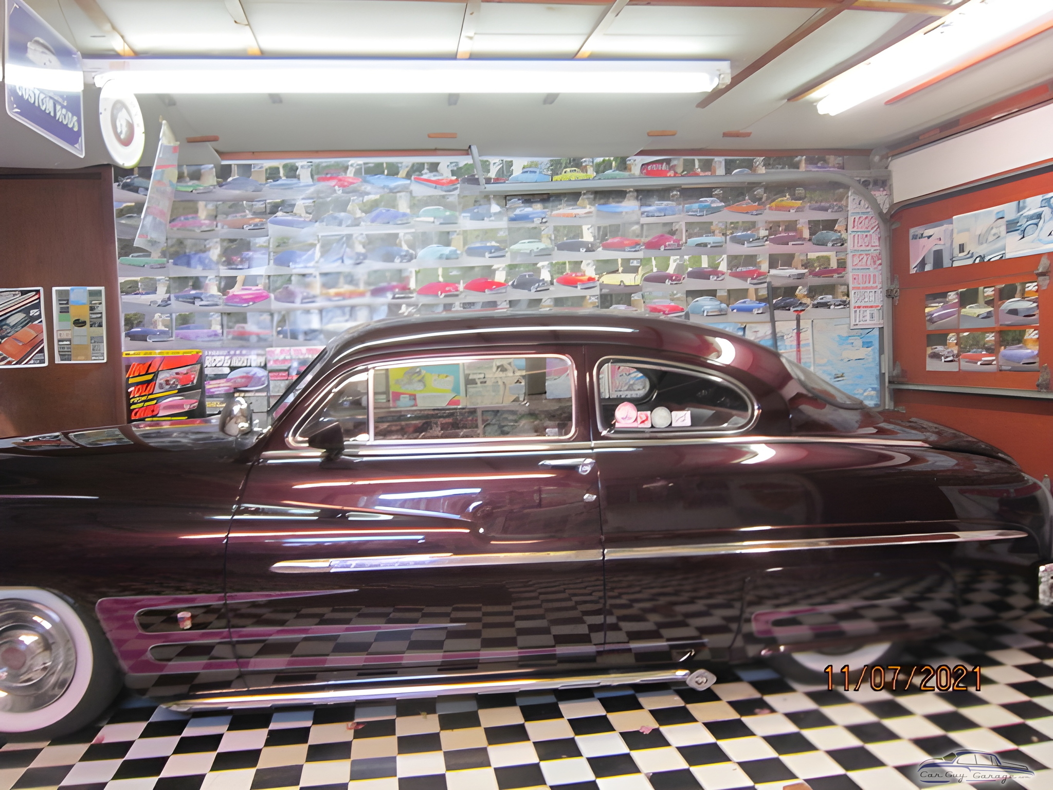 Classic Car Display With Checkered Floor - Roger from Greendale, WI