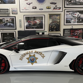 Lamborghini Highway Patrol Car and Racing Decor Garage - JD