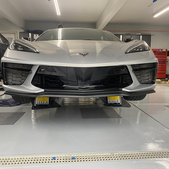 Corvette on Car Ramps in Organized Garage - DogMan816 from East Aurora, NY