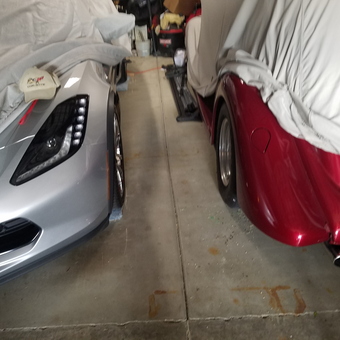 Garage with Covered Corvettes and Floor Mats - Lee from Hoffman Estates, IL