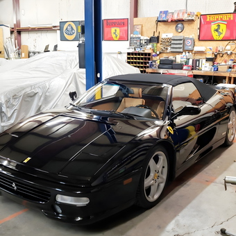 Ferrari and Covered Cars in Well-Equipped Garage - TBSHOPCARS from Roswell, NM