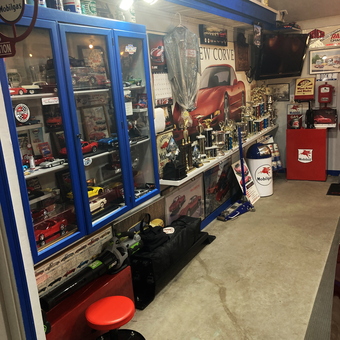 Classic Car Collectibles and Garage Decor Display - Dick from NY