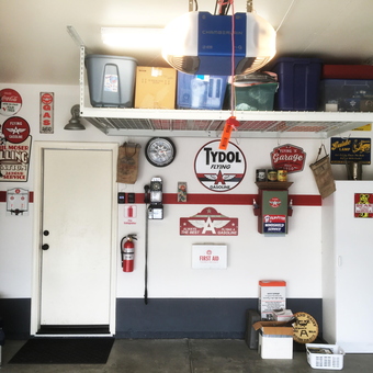 Garage with Vintage Signs, Wall Storage, and Cabinets - Philip from Roseville, CA