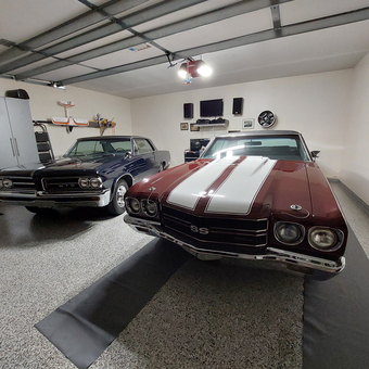 Classic Muscle Cars in Organized Garage - Mark from Conover, NC
