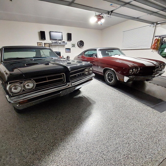 Classic Muscle Cars in Organized Garage - Mark from Conover, NC