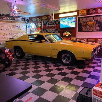 Classic Car Garage with Neon Signs and Wall Art - Jedd from Smithfield, VA